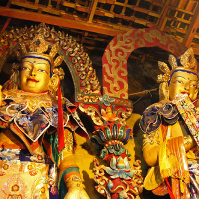 Statues at Drepung Monastery, Lhasa