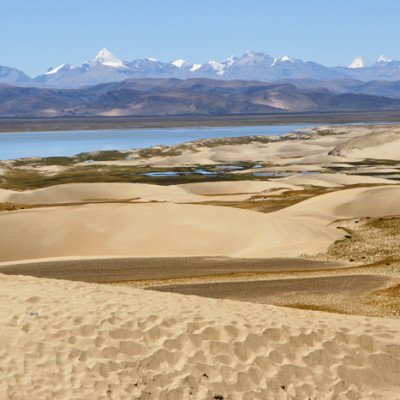 Sand dunes on road from Saga to Lake Manasarovar