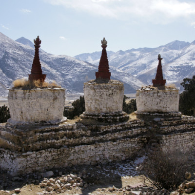 Stupas at Reting Monastery